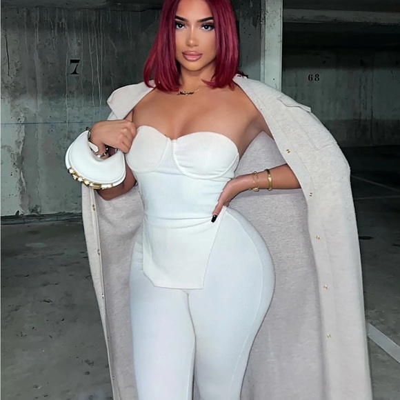 Fashion Nova Pants - Call My Name Ribbed Pant Set